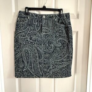 Nine West Vintage America Jean Skirt Paisley 29/8